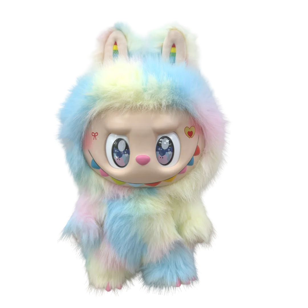 Colorful Big Boss Fluffy Plush Doll 38CM Vinyl Face Figure - Oddartoy