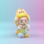 Rainbow Colorful Fluffy Doll | Cute Vinyl Face Collectible Art Toy