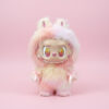 Peach Pink Ribbon Fluffy Plush Doll | 38CM Vinyl Face Figure